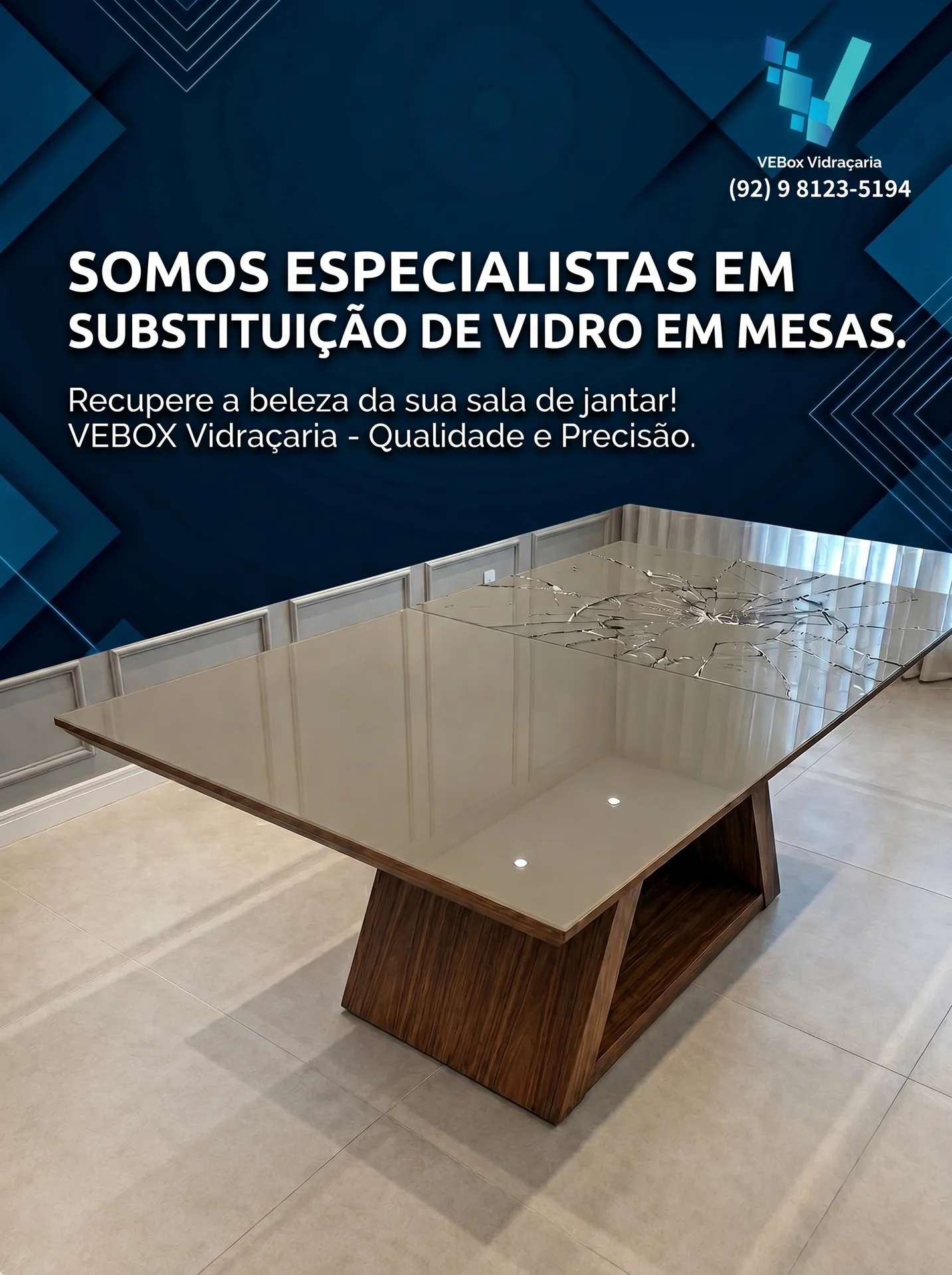 Troca de Tampos de Vidro